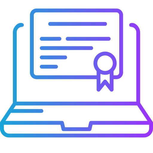 certificado en línea Generic Gradient icono