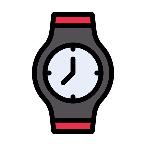 reloj Vector Stall Lineal Color icono