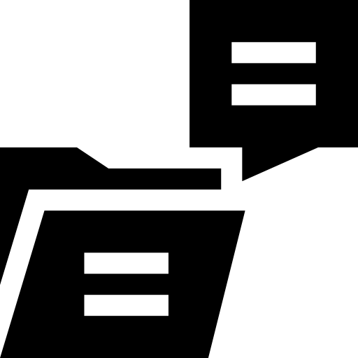 discuter Basic Straight Filled Icône