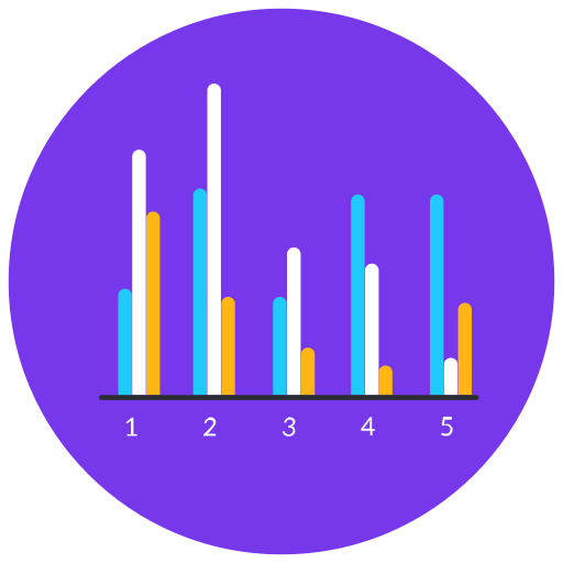 staafdiagram Generic Circular icoon