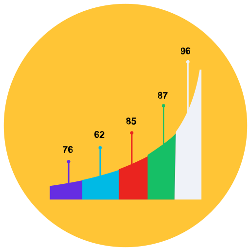 grafico di crescita Generic Circular icona