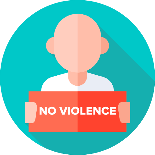 No violence Flat Circular Flat icon