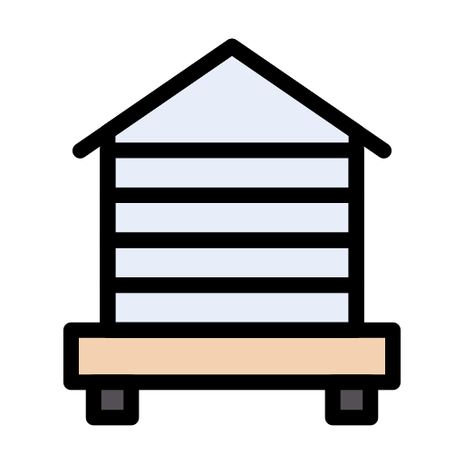 Apiary Vector Stall Lineal Color icon