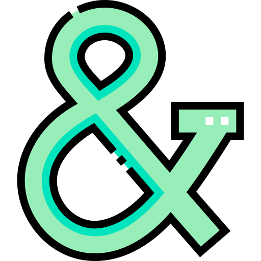 ampersand Detailed Straight Lineal color icono