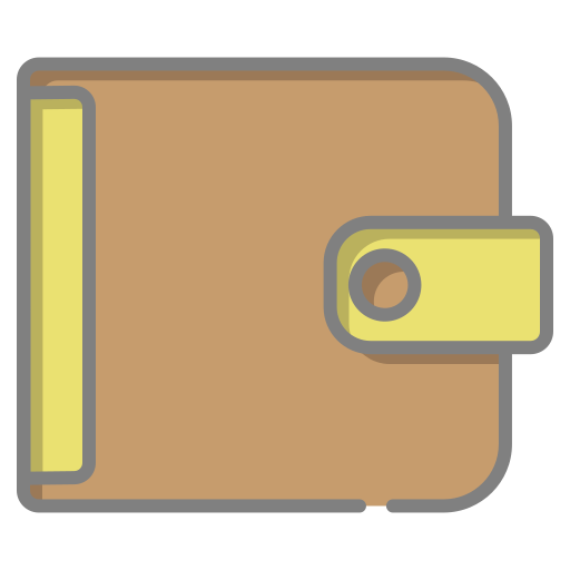 simbolo del portafoglio Generic Outline Color icona