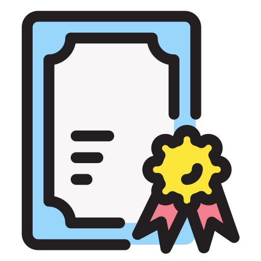 証明書 Generic Outline Color icon