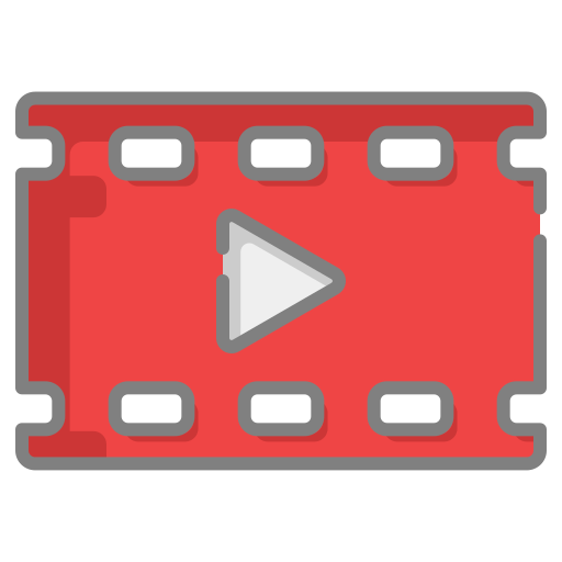 Video button Generic Outline Color icon