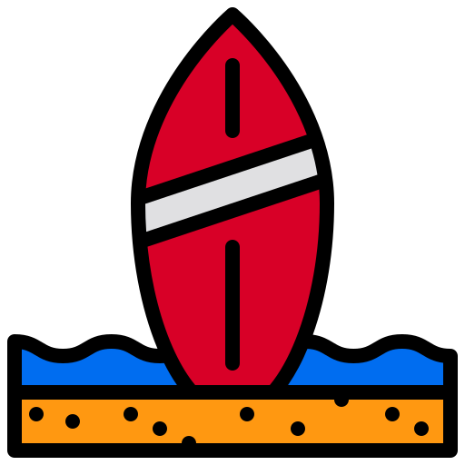 서핑보드 xnimrodx Lineal Color icon