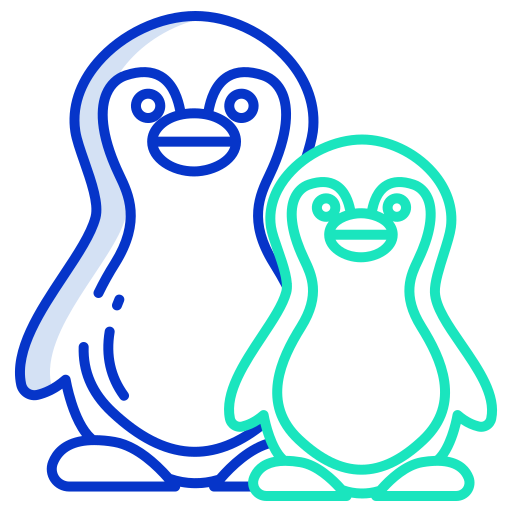 pingüino Icongeek26 Outline Colour icono