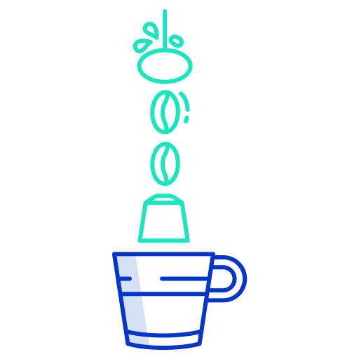 café exprés Icongeek26 Outline Colour icono