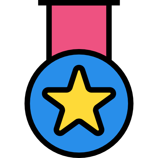 medal Darius Dan Lineal Color ikona