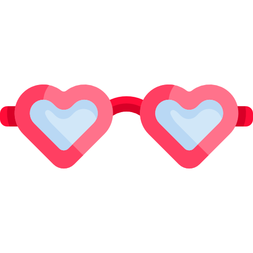 gafas de corazón Special Flat icono