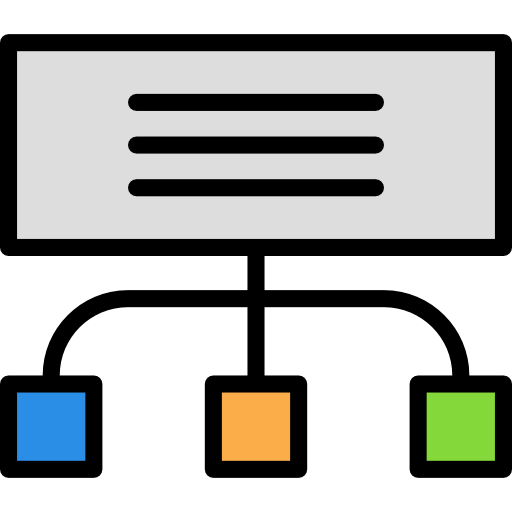 struttura gerarchica Darius Dan Lineal Color icona