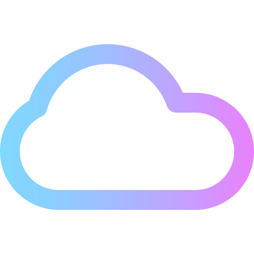 cloud computing Super Basic Rounded Gradient icoon