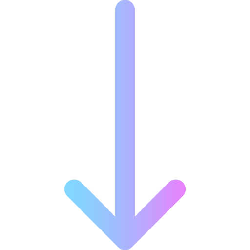 flecha hacia abajo Super Basic Rounded Gradient icono