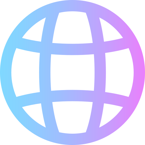 Earth grid Super Basic Rounded Gradient icon