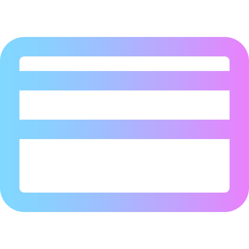 kredietkaart Super Basic Rounded Gradient icoon