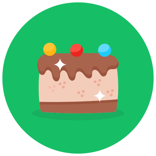 誕生日ケーキ Generic Circular icon