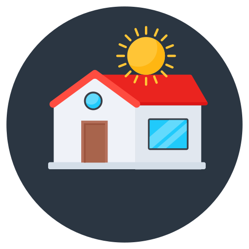 Solar house Generic Circular icon