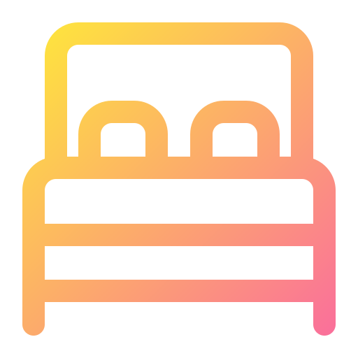 podwójne łóżko Generic Gradient ikona