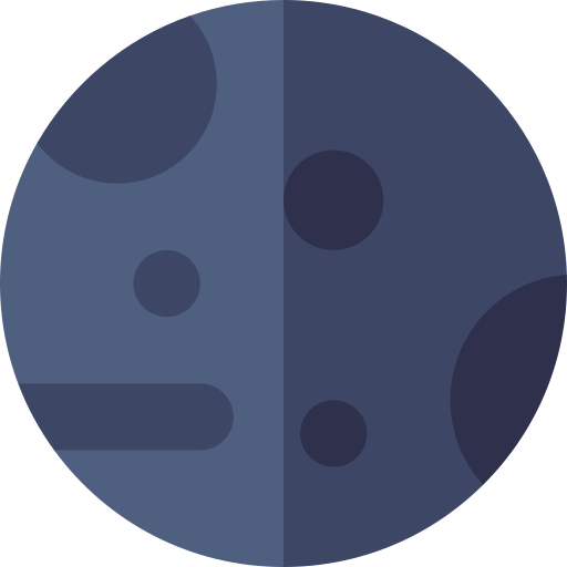 Full moon Basic Straight Flat icon