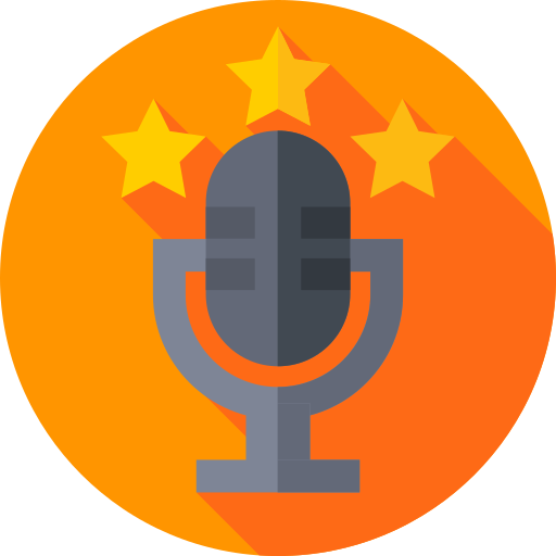 mikrofon Flat Circular Flat ikona