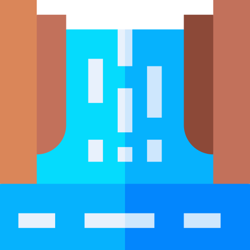 Waterfall Basic Straight Flat icon