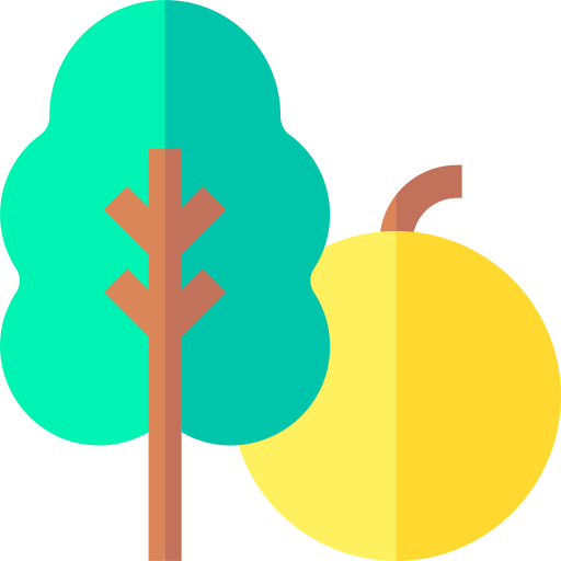 Fruit tree Basic Straight Flat icon