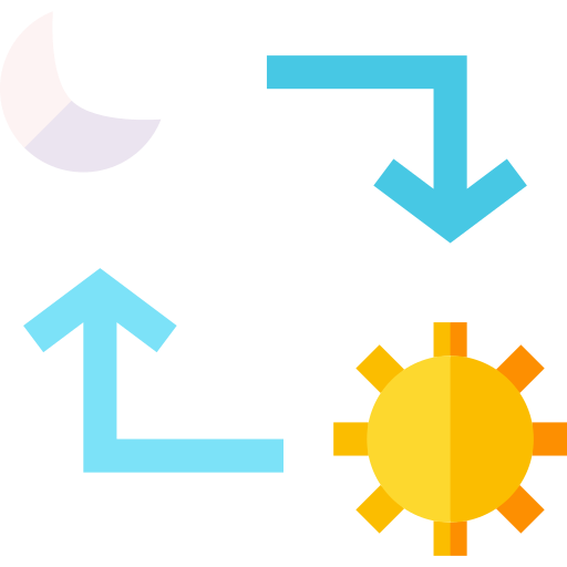 День и ночь Basic Straight Flat иконка