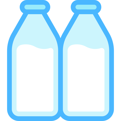 牛乳 Detailed color Lineal color icon
