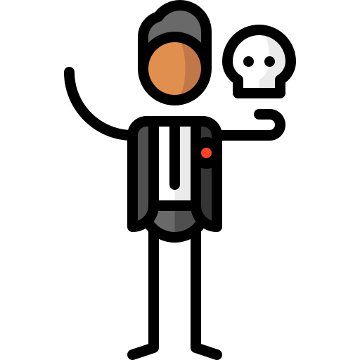Skull Puppet Characters Lineal Color icon