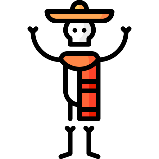 mexicano Puppet Characters Lineal Color icono