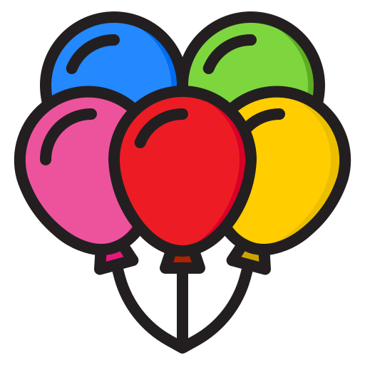 luftballon srip Lineal Color icon
