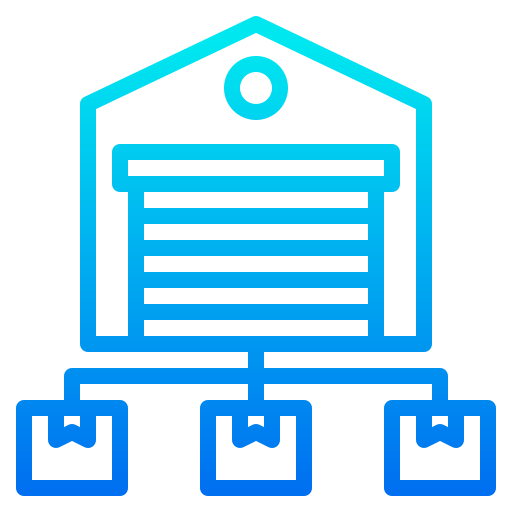 centro de distribucion srip Gradient icono