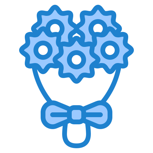 bouquet de fleurs srip Blue Icône