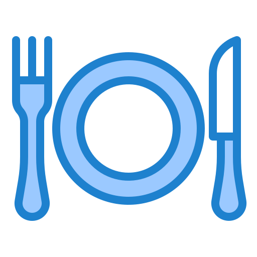 eten & restaurant srip Blue icoon