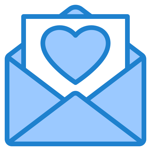 mail srip Blue icoon