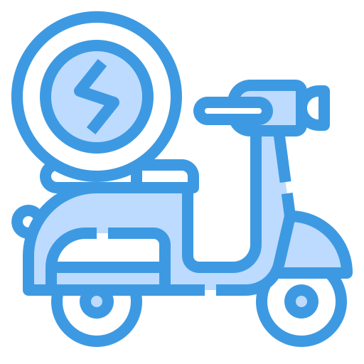Electric vehicle itim2101 Blue icon