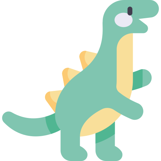 dinosauro Kawaii Flat icona