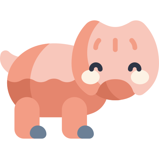 dinozaur Kawaii Flat ikona