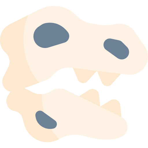czaszka Kawaii Flat ikona