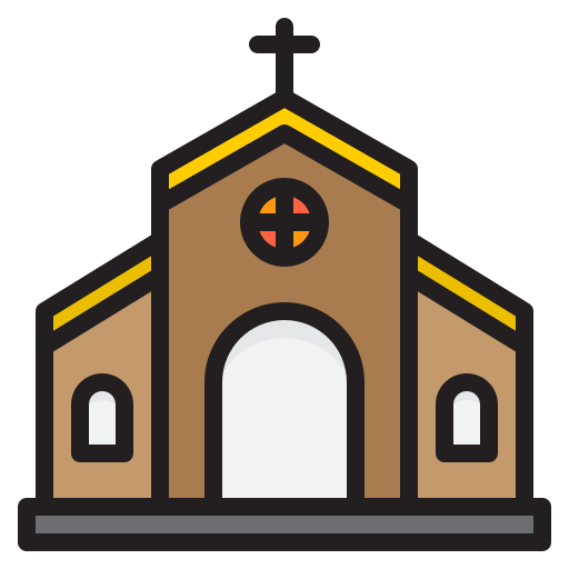 kościół srip Lineal Color ikona