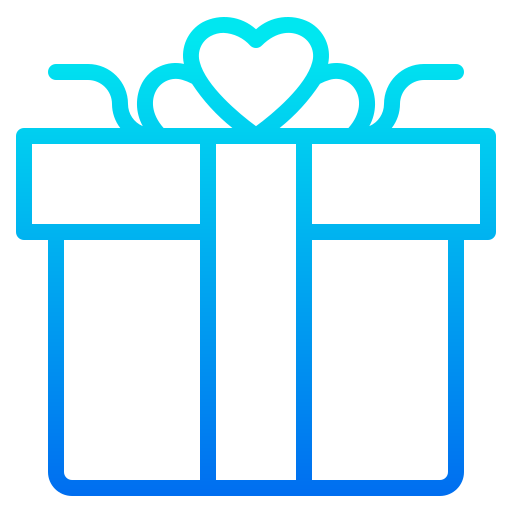 Gift box srip Gradient icon