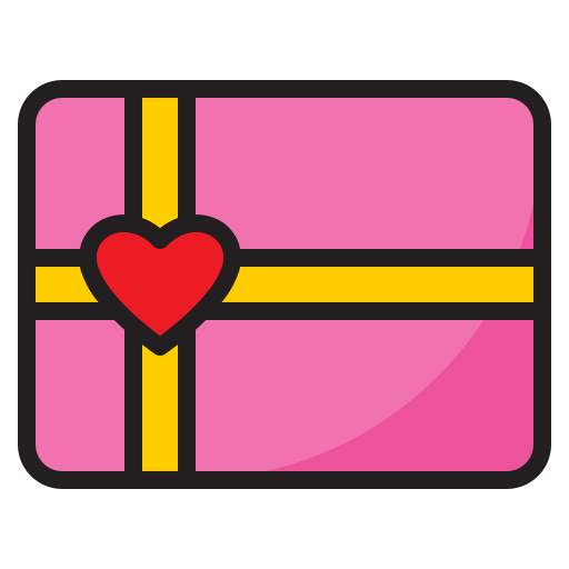 Gift box srip Lineal Color icon