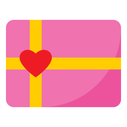 Gift box srip Flat icon