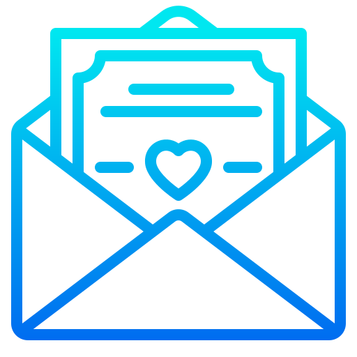 e-mail srip Gradient icon