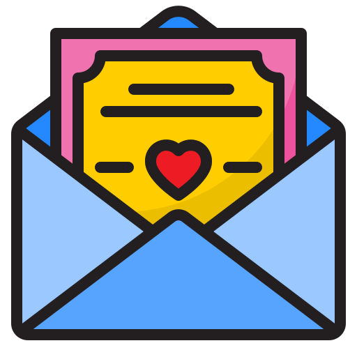 Mail srip Lineal Color icon