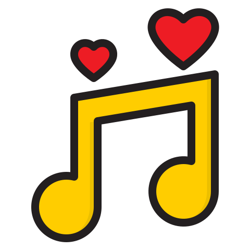musik srip Lineal Color icon