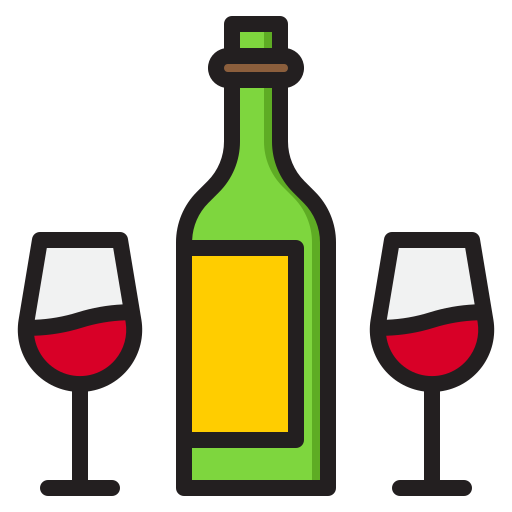 ワイン srip Lineal Color icon