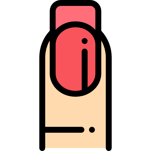 Nail Detailed Rounded Lineal color icon
